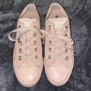 Pink and Gold Converse